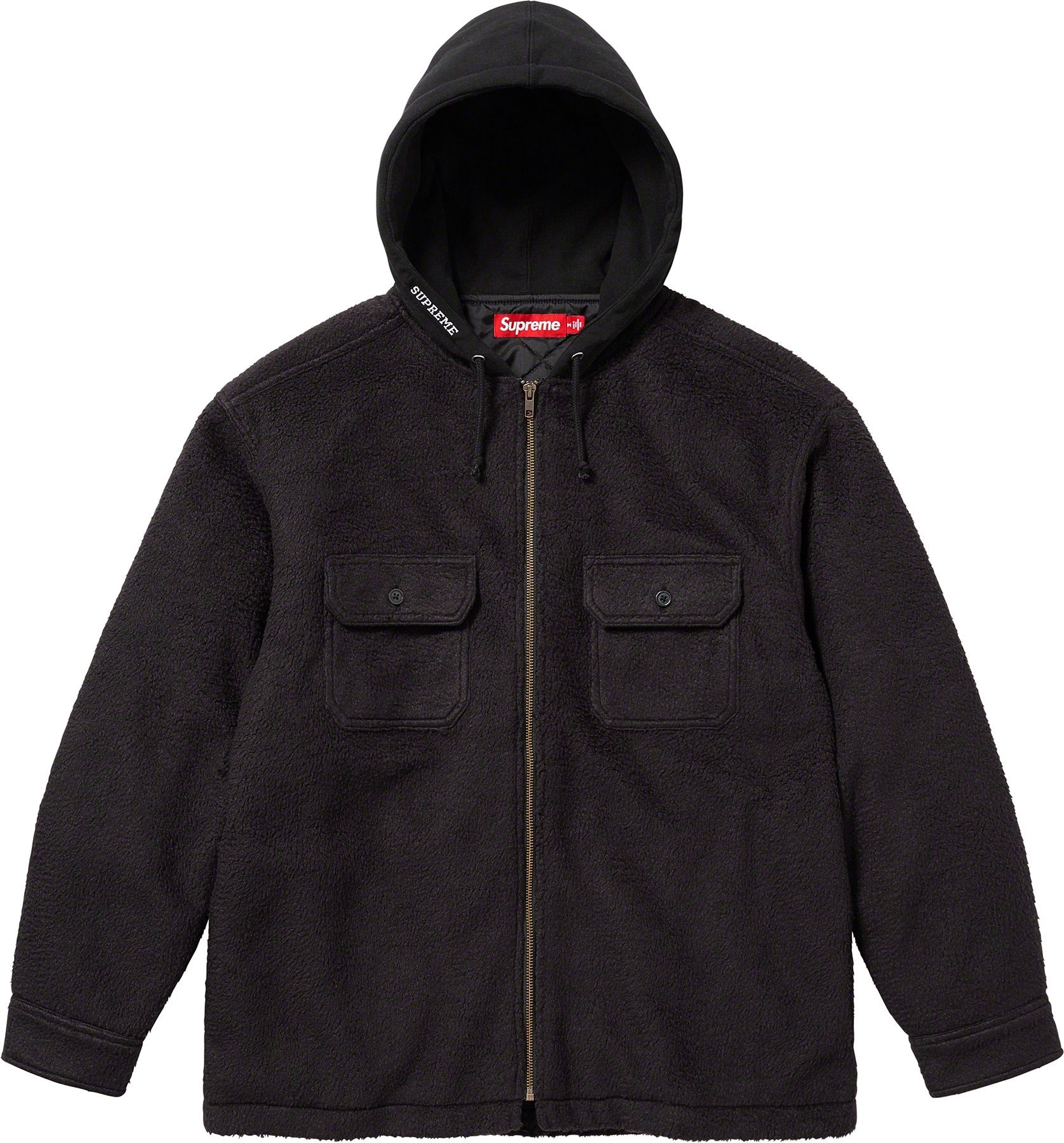 Fleece Zip Up Hooded Shirt view 13